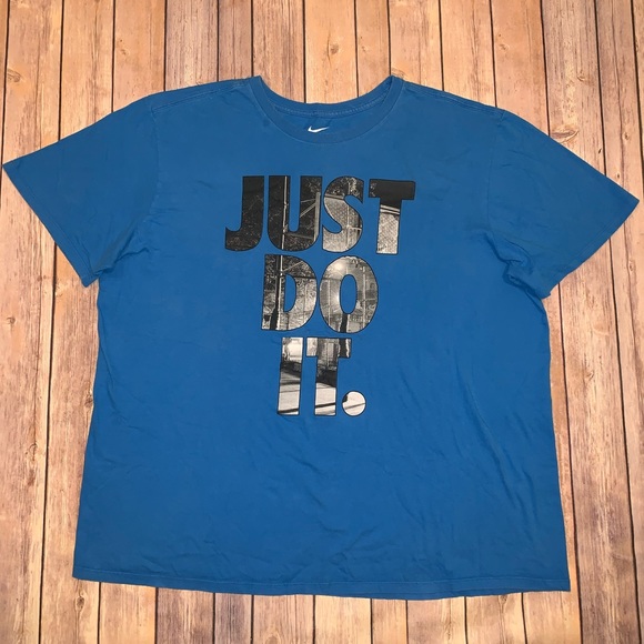 The Nike Tee mens Athletic Cut blue tee shirt 2XL - Picture 1 of 4